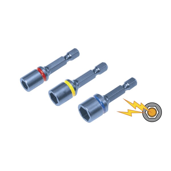 MALCOMBO11 2 in. Impact Hex Driver, PK 3